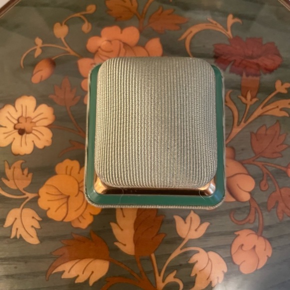 Antique Vintage Presentation Engagement Ring Jewelry Box Satin gold metal, green - Picture 3 of 7